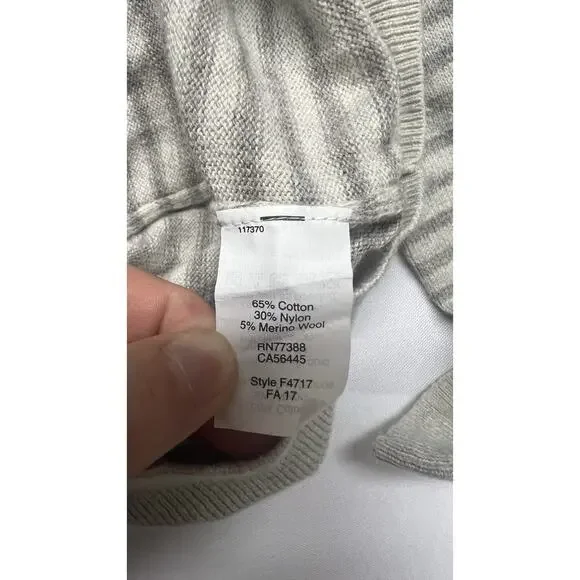 Lot Of 2- J Crew Men's Harbor Cotton Sweaters XL Crewneck Striped Navy Gray - Picture 9 of 10